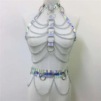 Creative Versatile Laser Ladies Belt Bodysuit