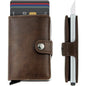 Credit Card Holder RFID Blocking Genuine Leather Vintage Aluminum Business Wallet