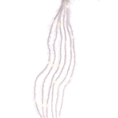 120-Light White Fuzzy Multi-Strand With Warm White LED Lights