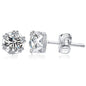 Crown Designed Stud Earring with Cubic Zirconia Stones
