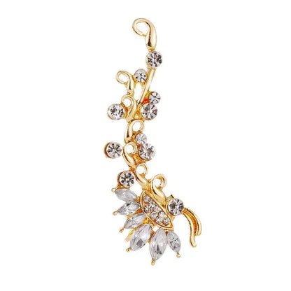 Crystal Butterfly Flower Rhinestone Ear Cuff