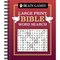 Brain Games - Large Print Bible Word Search (Red) - Spiral