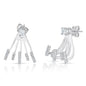 Cubic Zirconia Claw Design Earrings
