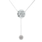 Cubic Zirconia Engraved Inspirational Necklaces