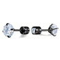 Cubic Zirconia Screw Back Stainless Steel Stud Earrings