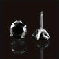 Cubic Zirconia Screw Back Stainless Steel Stud Earrings