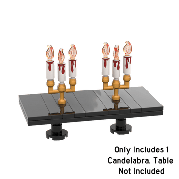 Halloween Candelabra (White) -  Custom Printed Minifig Accessory - Made Using LEGO® Parts