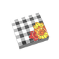Fall Pillow - Buffalo Plaid with Leaves - Custom Printed 2x2 Tile - Made Using LEGO® Parts