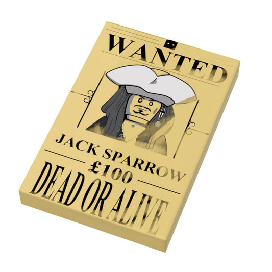 Jack Sparrow Wanted Poster (2x3 Tile)
