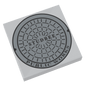 Manhole Cover - Road - SideWalk -  Light Bluish Gray 2x2 Tile - Custom Printed Using a LEGO® Part