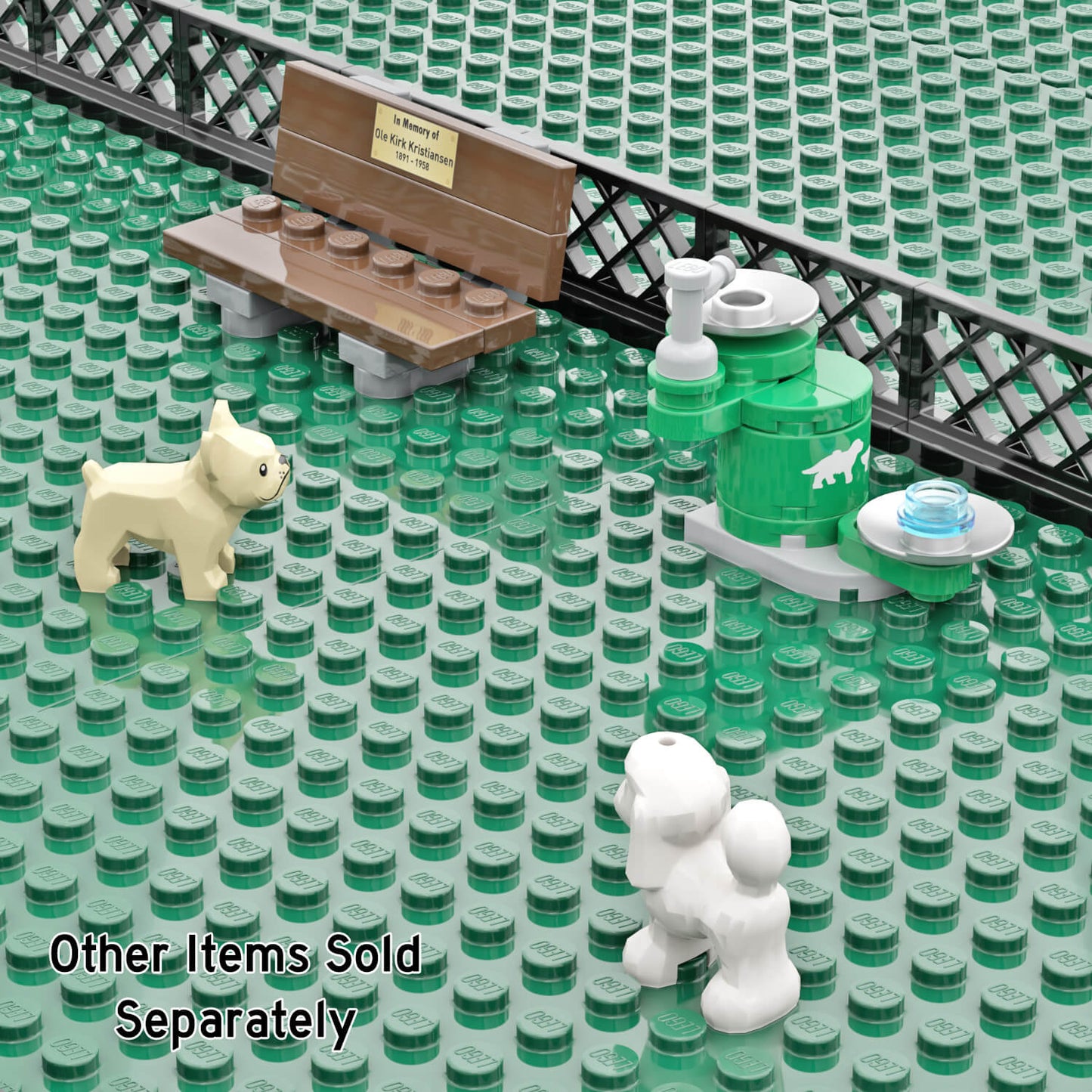 Pet-Friendly Drinking Fountain - Printed Mini Build - Made Using LEGO® Parts