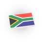 South Africa Country Flag - Custom Printed 2x3 Tile - Made Using a LEGO® Part