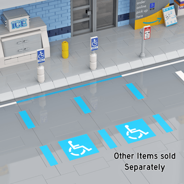 Accessible Parking Signs -   Custom Printed MOC - Made Using LEGO® Parts