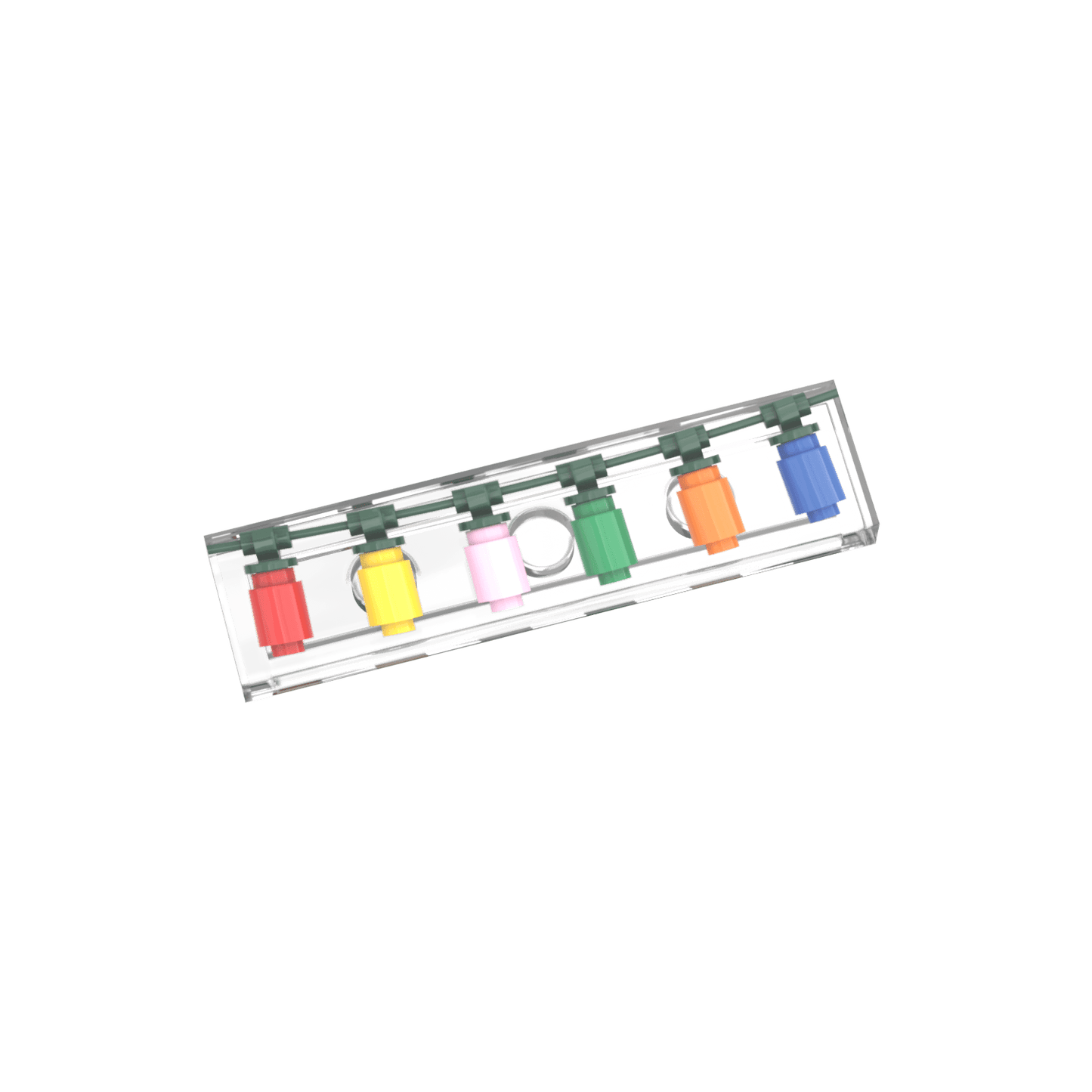 Christmas String Lights 'Clear' - Xmas Decor - Custom Printed - Made Using LEGO® Parts