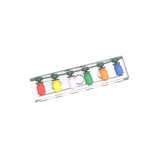Christmas String Lights 'Clear' - Xmas Decor - Custom Printed - Made Using LEGO® Parts
