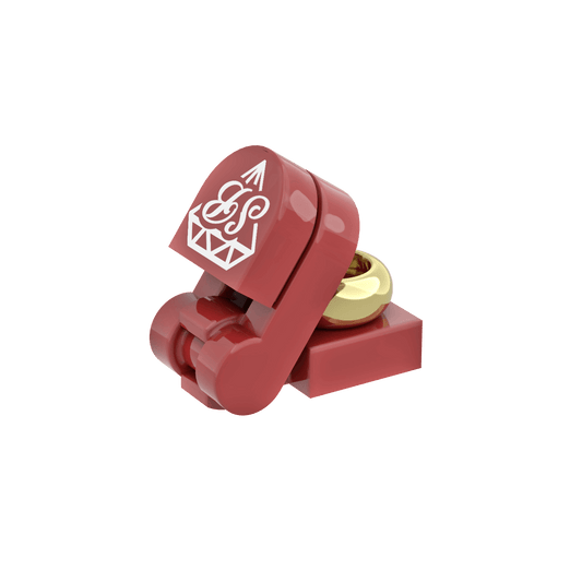 Engagement Box with Ring - Wedding Proposal -  Wedding Cake Topper - Custom Printed Minifig Accessory - Made Using LEGO® Parts