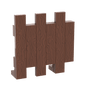 Wooden Fence (Reddish Brown) - Custom Printed - Made with LEGO® Parts