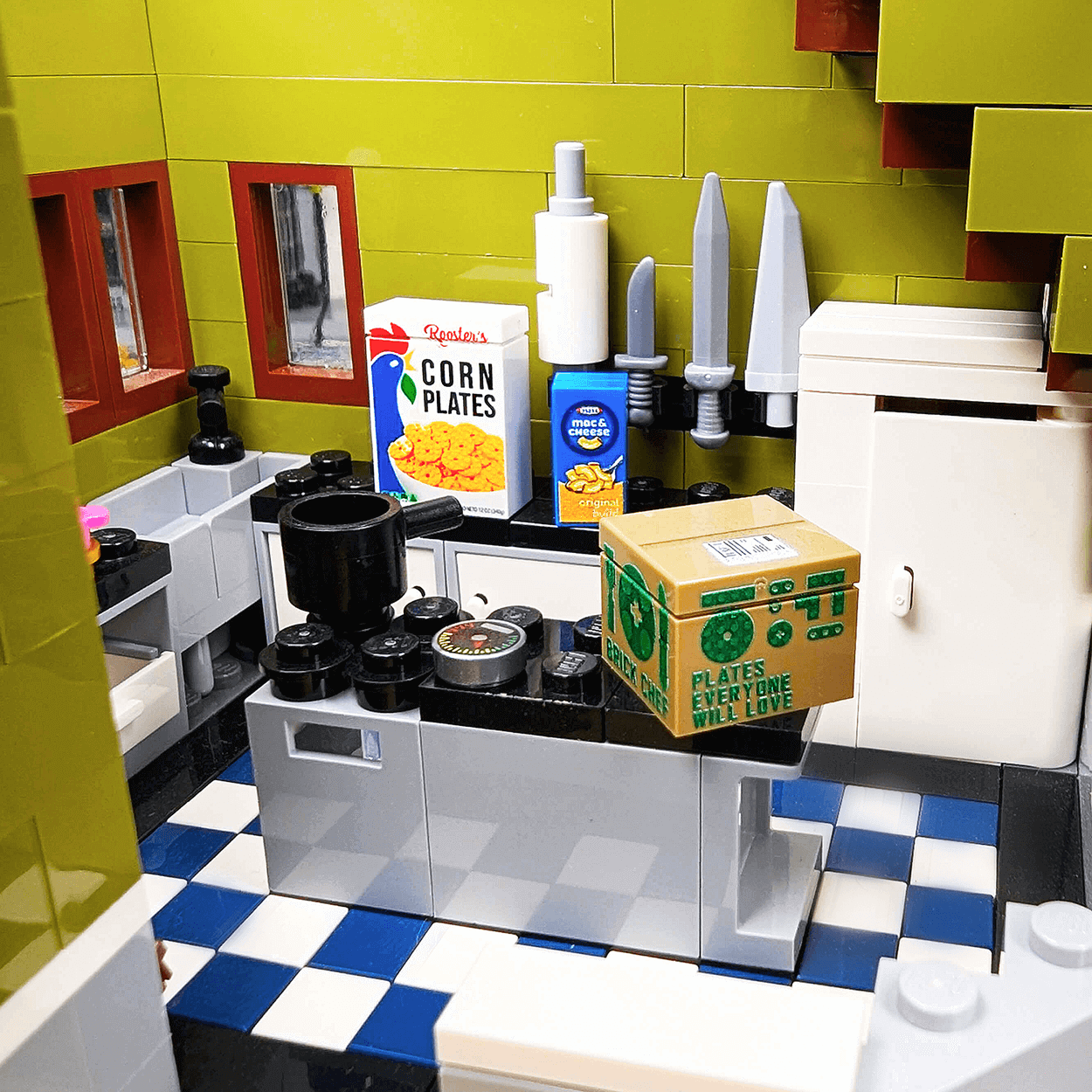 Moc & Cheese - Minifig Food Accessory - Custom Printed - Made Using LEGO® Parts
