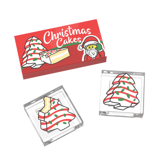 Christmas Cake Box and Christmas Cakes - Custom Printed Using LEGO® Parts