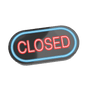 "Closed" Neon Store Sign - Custom Printed 2x4 Tile - Made Using LEGO ® Parts