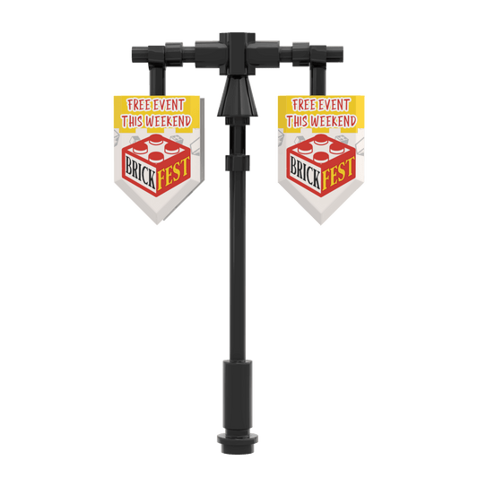 Brick Fest Event Banners with Post - Printed Mini Build - Made Using LEGO® Parts