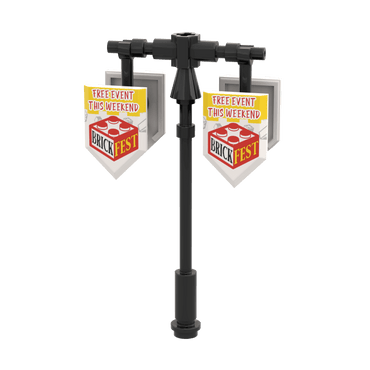 Brick Fest Event Banners with Post - Printed Mini Build - Made Using LEGO® Parts