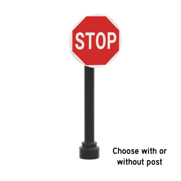 Stop Sign - Printed 2x2 Tile - Made Using LEGO® Parts
