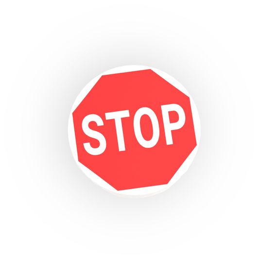 Stop Sign - Printed 2x2 Tile - Made Using LEGO® Parts