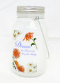 7 Inch Lighted Frosted Glass Jar -