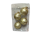 Krebs  Glass Ornament 4 pack - Golden Glitter Reindeer Sweater Band