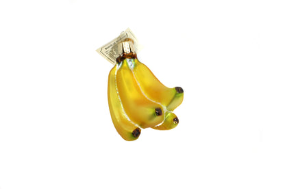 Bunch of Bananas Glass Ornament