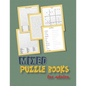 Mixed puzzle books for adults: word search, sudoku hard, Number searches, scramble, and mazes 8,5"x11" 106 pages - Paperback