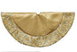 Tabletop Tree Skirts With Sequined Snowflake Border - Gold
