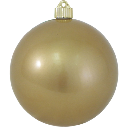6" (150mm) Commercial Shatterproof Ball Ornament - Candy Gold