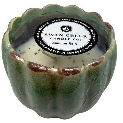 Small Petal Pot Soy Candle - Summer Rain