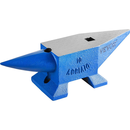 Single Horn Anvil 22Lbs Steel Anvil Blacksmith for Sale Forge Steel Tools W/ Round and Square Hole and Equipment Anvil Rugged Blacksmith Jewelers Durable and Robust Metalsmith Tool