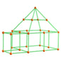 Glow In The Dark! Christmas Gift! Tent Fort Building Kit for Kids Glow In The Dark STEM Construction Toy 85P