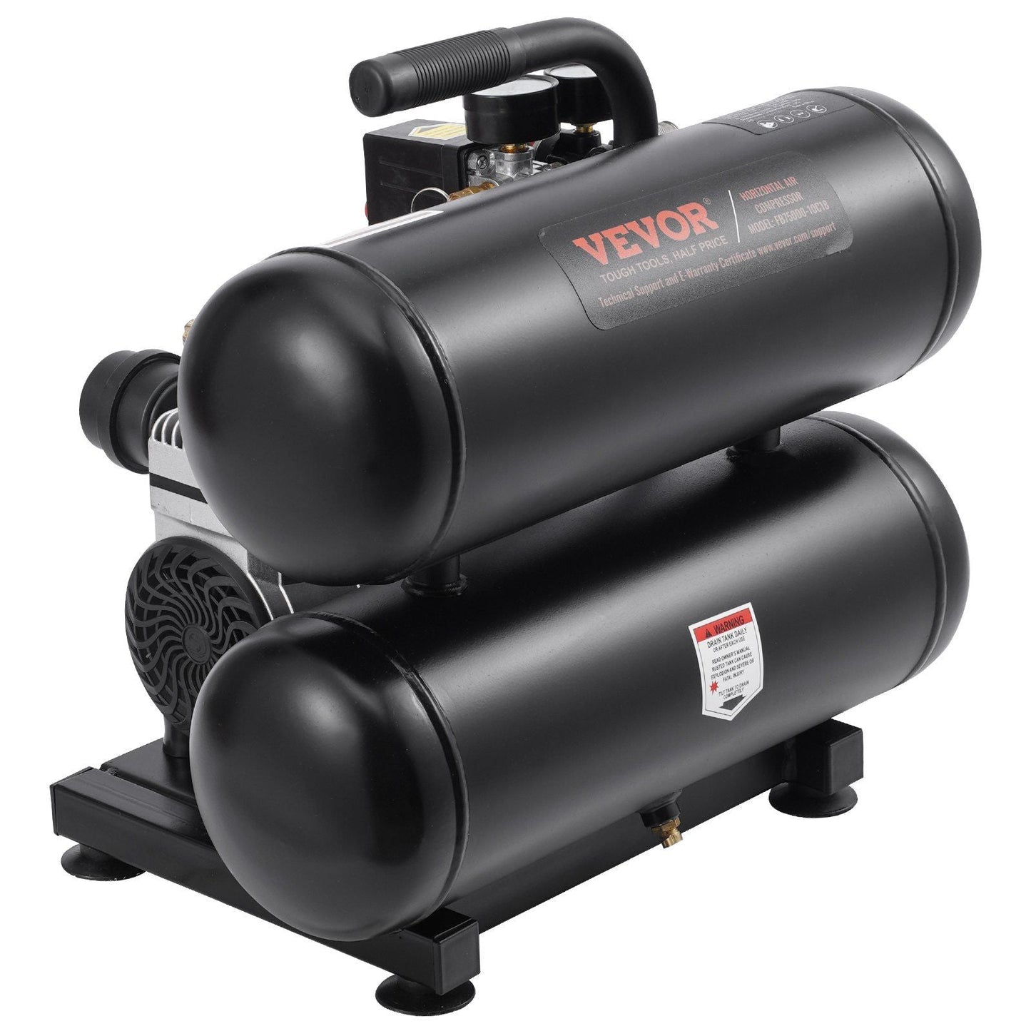 Air Compressor Compact Portable Oil Free Compressor 4.6 Gallon 90 PSI