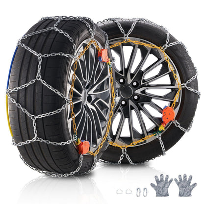 Auto Tightening Snow Chains Diamond Mesh Anti-slip Traction Wheel Chains