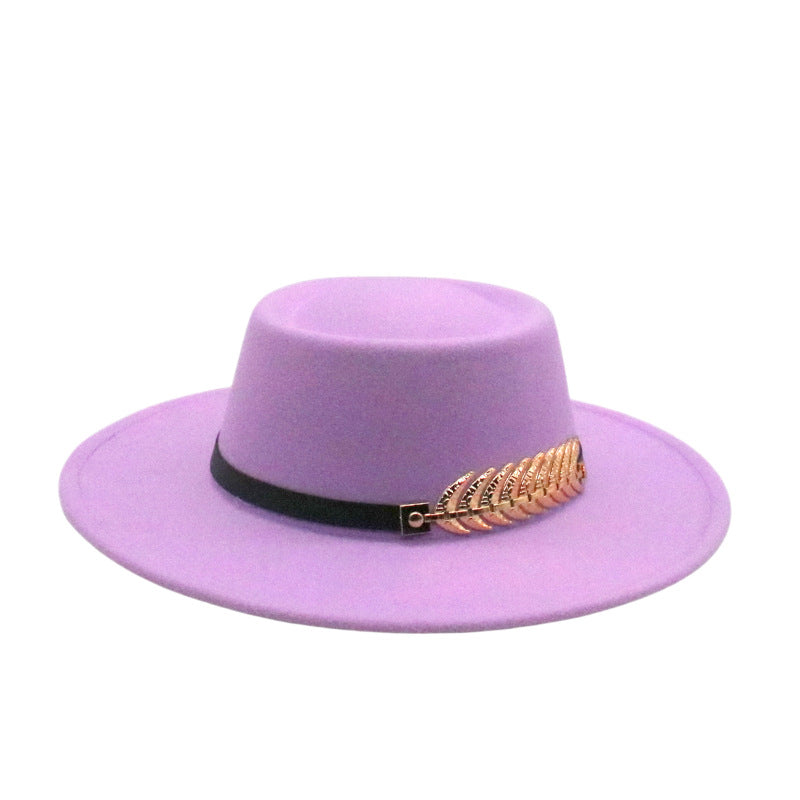 Retro AutumnWinter Wide-Brimmed Wool Jazz Hat