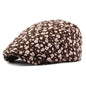 Personalized Ethnic Style Floral Beret Women's British Retro Corduroy