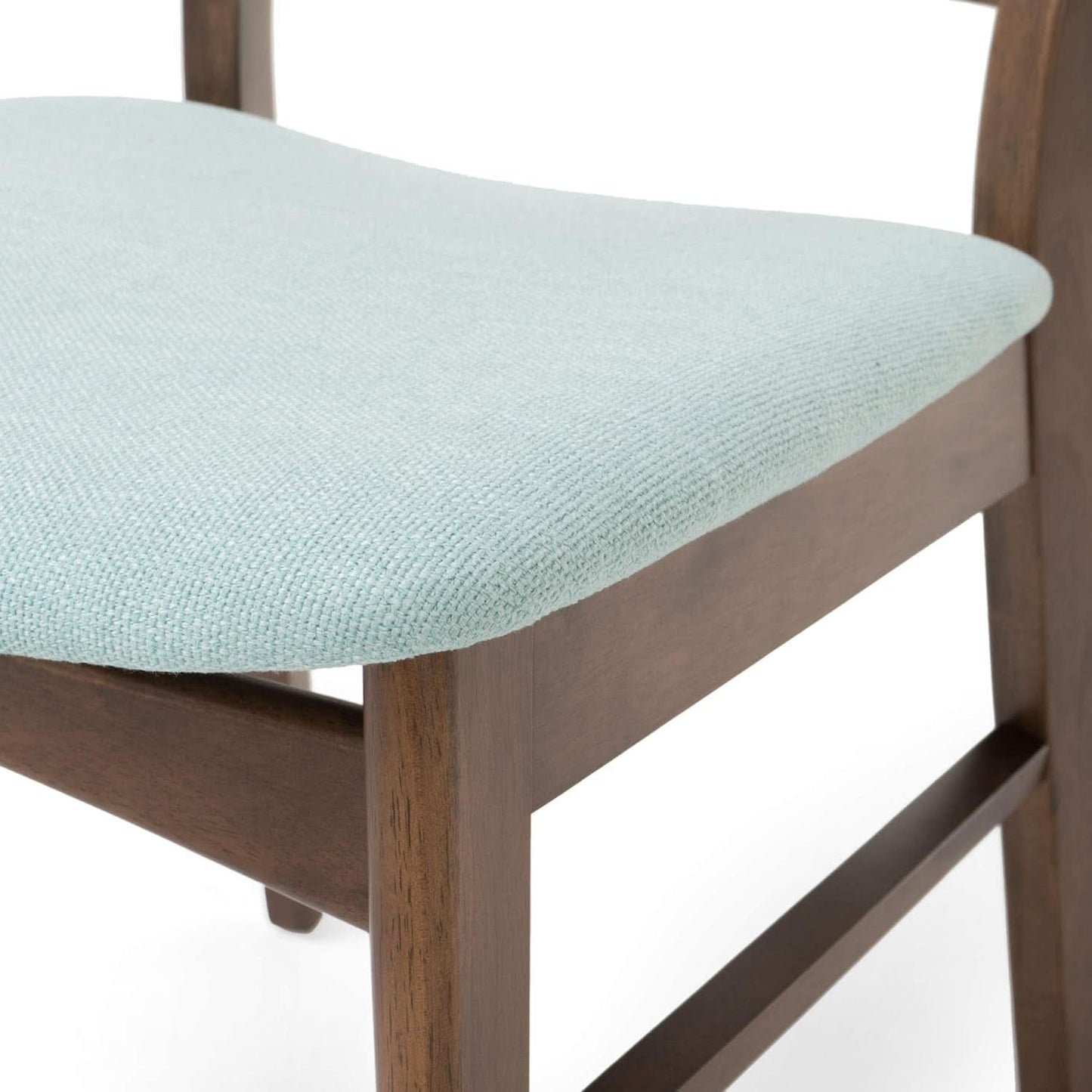 Mid Century Modern Dining Chairs Set Of 4 Mint Upholstery Walnut
