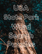 USA State Park Word Search Puzzles: 80 Large Print Pages, Fun for All Ages - Paperback