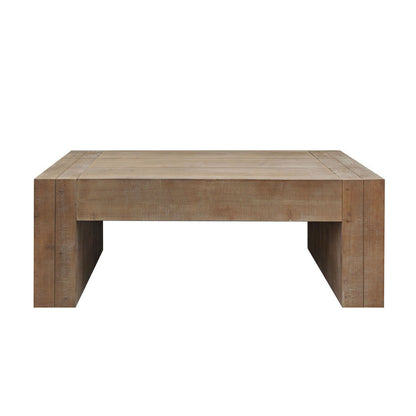 Rustic Farmhouse Coffee Table | 49" Rectangular Living Room Center Table with Distressed Wood Finish