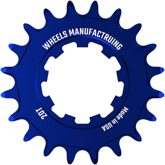 Wheels Manufacturing SOLO-SPEED Cog - 20t Fits SOLO-SPLINE SOLO-XD kits Blue