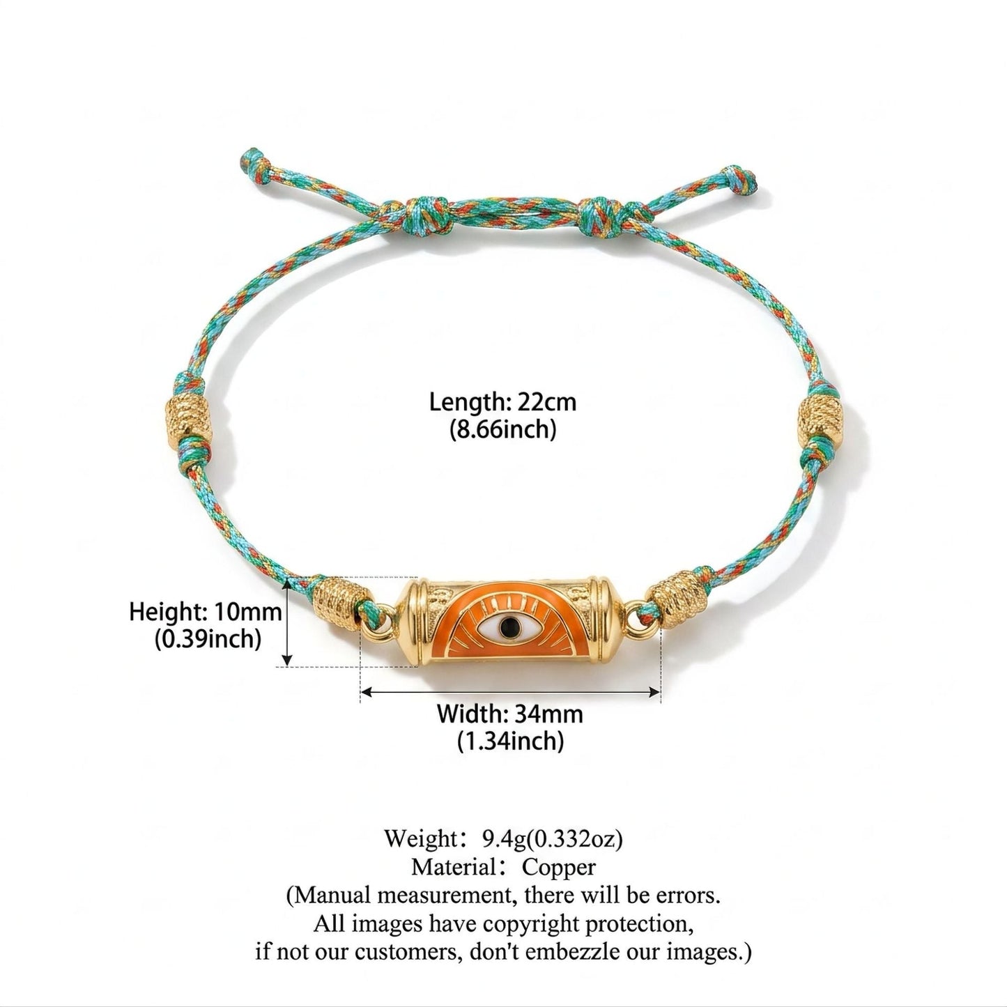 Evil Eye Kaleidoscope Necklace Clavicle Chain