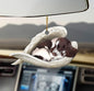 Car Pendant Sleeping Dog Angel Home Decor Acrylic Showcase Hanging Ornaments For Doors