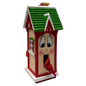 Whimsical Wooden Birdhouse Ornament - White