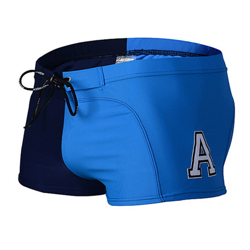 Mens Nylon Boxer Swim Trunks