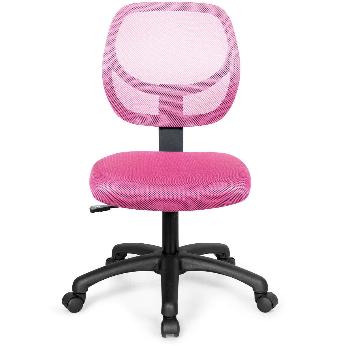 Low-back Computer Task Chair with Adjustable Height and Swivel Casters